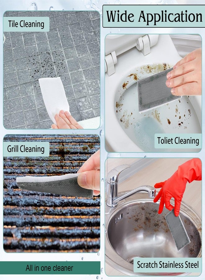 Dingion 6 Pack Toilet Ring Remover Cleaner Pads Scrubbing Screen for Household Scouring Mesh Pad Sponge Remove Carbon Rust and Scale for Toilet Grill Kitchen Ceramic Tiles Sinks - Image 3