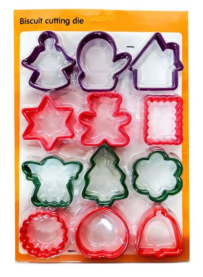 12-Piece Plastic Cookie Cutter Set(Random color） - Image 1