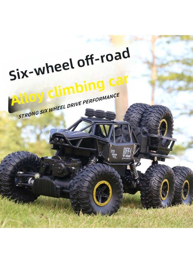 Oversized Four-wheel Remote Control Off-road Vehicle Alloy High-speed Six-wheel Climbing Car Children's Toy Boy Remote Control Car Toy-Color:28cm Alloy Climbing Car Powder [four-wheel Drive + With Lights]]-Proportion:1 Set Of Rechargeable Batteries [play For 30 Minutes]]