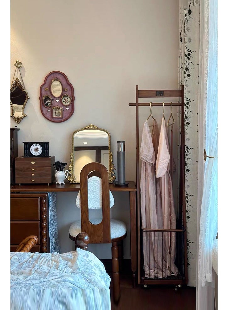 الذهب الخمر مرآة الغرور, ماكياج المرآة,مرآة الباروك القديمة مع إطار مزين, مرآة النحاس القوسية للحمام, غرفة المعيشة, المكاتب, السكن,مراية مكياج，مرايا صغيرة - Image 3