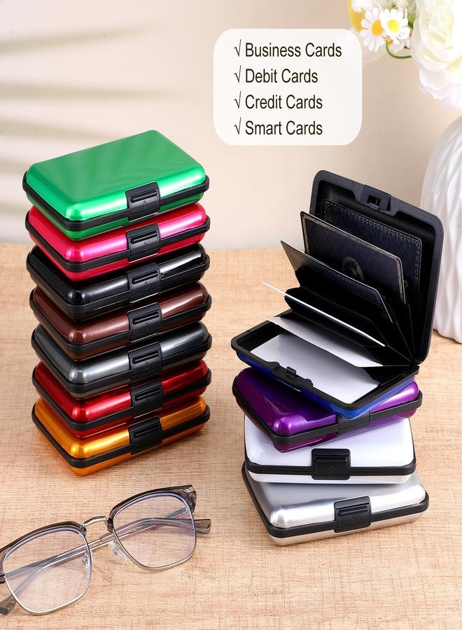 xozeooeu 12 Pack RFID Blocking Metal Credit Card Holder - Slim Aluminum Business Card Wallet Case with Secure Clasp for Men & Women (11 Assorted Colors) - Image 4