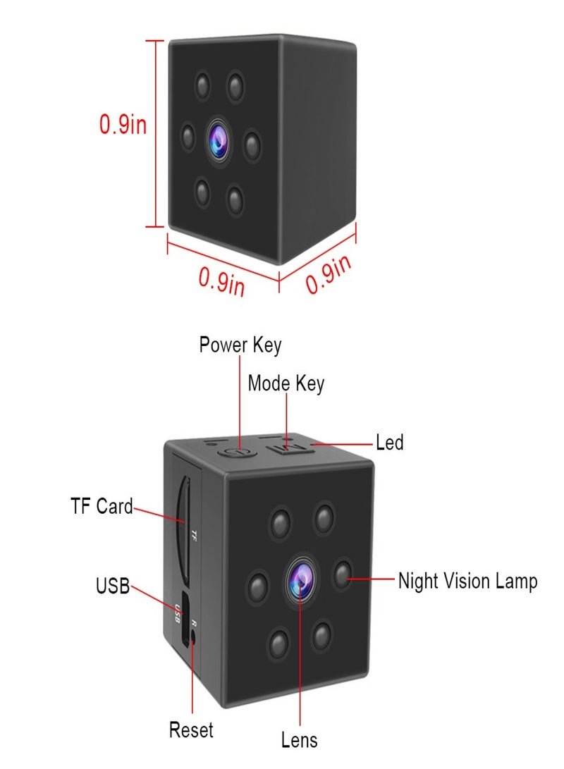 Generic HD 1080P Mini DV Camera Car Camcorder with TF Card Slot Infrared Night-vision Camera with Motion Sensor Magnetic Wireless Camera with Accessories for Home Securtiy  - Image 4