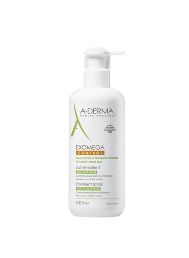A-Derma Exomega Control Emollient Lotion Anti-Scratching 400ml - Image 1