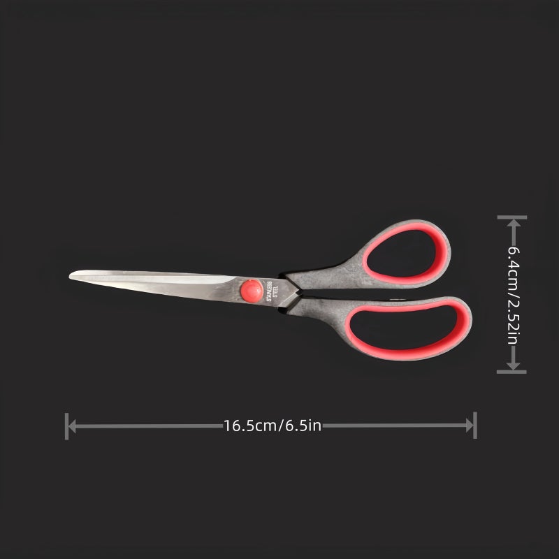 Black And Red Stainless Steel Multipurpose Scissors Ergonomic Grip Dual Handed Use For Kitchen Office Home Cutting Paper Fabric And Trimming Tasks - Image 4