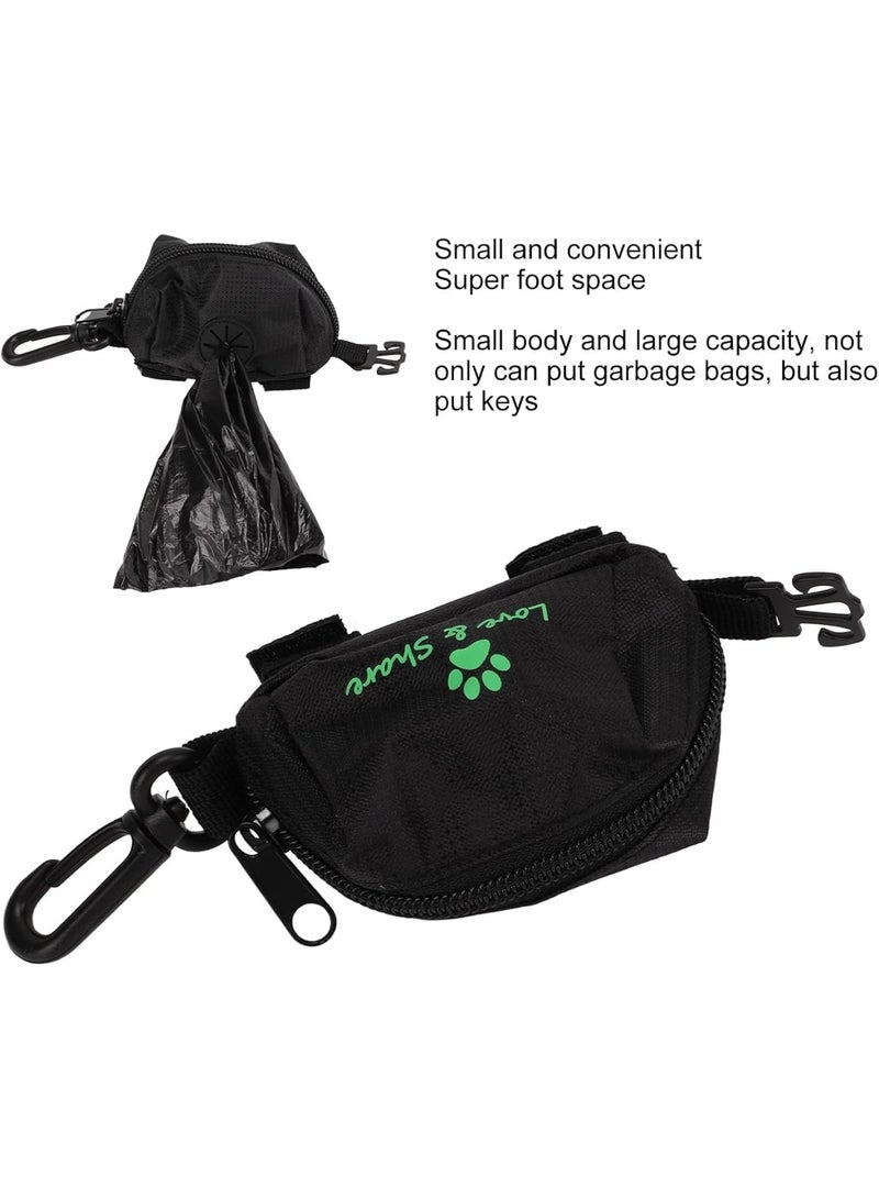 SOLARAE Dog Poop Bag Holder, Dog Poop Bag Dispenser, Pet Waste Bag Holder for Leash with Lead Leash, Dog Poop bag Holder, Leash Dispenser for Dog Waste Bags, Black - Image 4