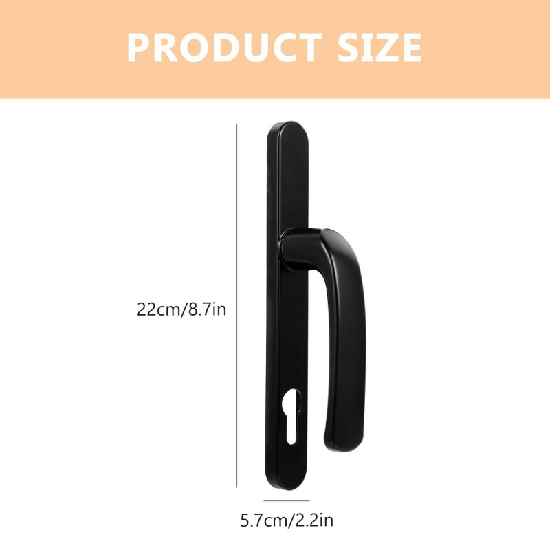 Vintage Aluminum Door Lever Mute Lock 92mm Center Screw Black - Image 3
