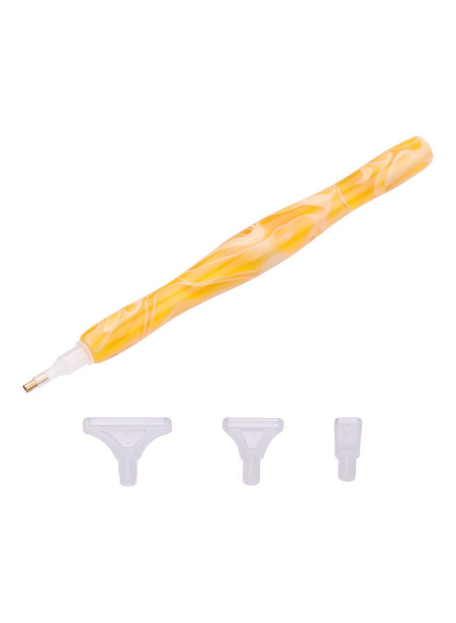 NIBEMINENT Rhinestone Picker Tool with Drill Heads for 5D DIY Diamond Painting Orange - Image 1