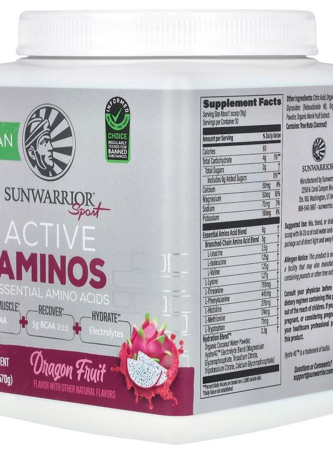 Sunwarrior Sport Active Aminos Dragon Fruit 1.25 lbs (570 g) - Image 2