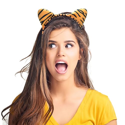 Liatunou Tiger HeadbandTiger Costume Headwear Cute Tiger Ears for Halloween Christmas Party Favor Birthday Gift - Image 1