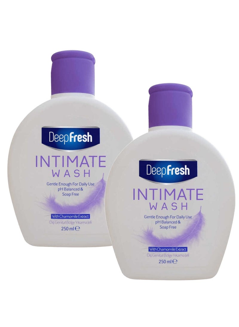 Deep Fresh Two Pieces of Intimate Wash Gentle Enough For Daily Use PH Balanced 250ML - Image 1