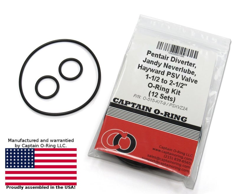 Captain O-Ring (12 Sets, 36 Pcs) Replacement Valve Cover & Shaft O-Rings for Jandy NeverLube/Pentair Valves (Part Numbers O-515-KIT-9, 1132/51016200 and R0487100/192039/O-158) and Hayward PSV valves (P/N: PSXVZ2A) - Image 4