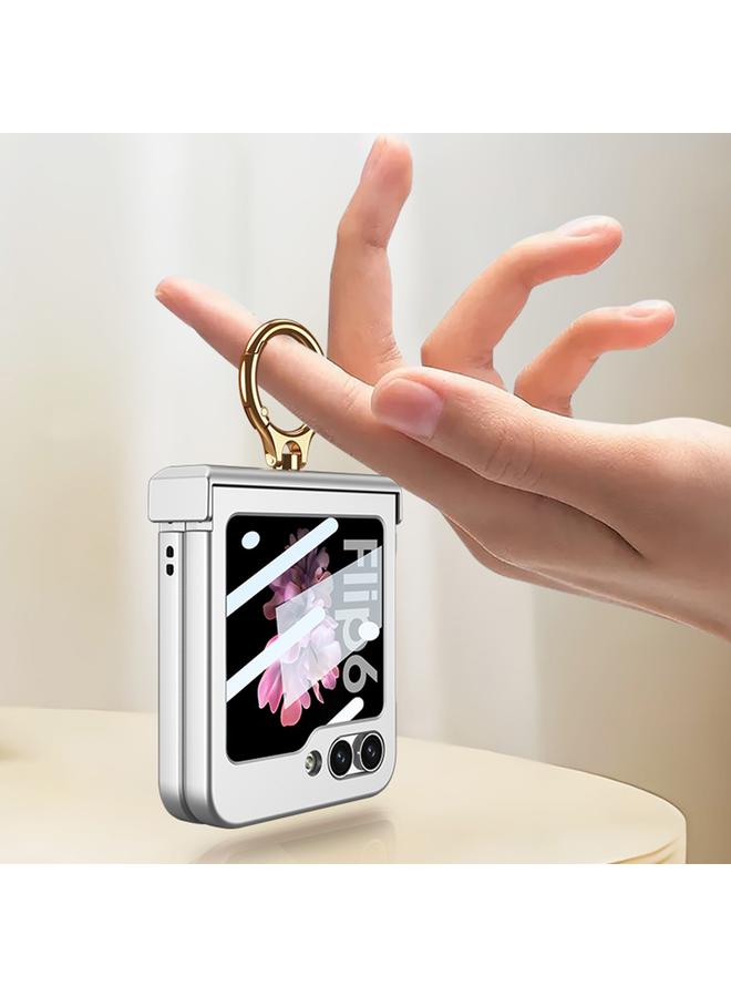 erorex For Samsung Galaxy Z Flip6 / Flip7 Fe Integrated Ultra-Thin Hinge Full Coverage Phone Case With Ring(Dark Night Green) - Image 4