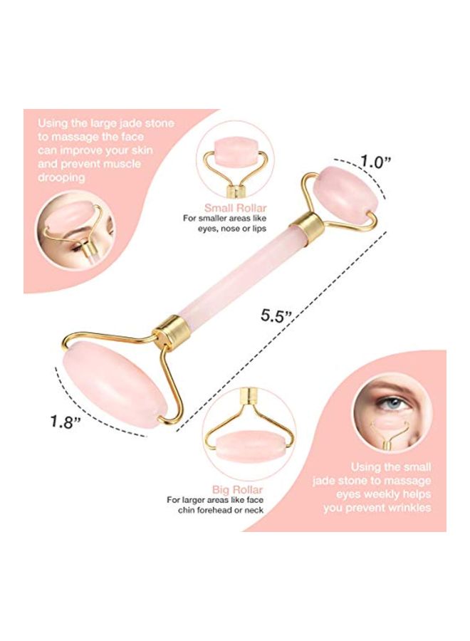 NIBEMINENT Jade Facial Roller Pink/Gold - Image 5