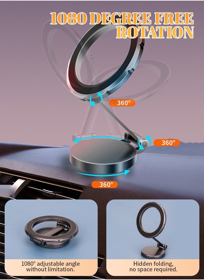 ماركة غير محددة - حامل هاتف للسيارة مع دوران 360 درجة، دعم قابل للطي، متوافق مع سلسلة i Phone 15/14/13/12، Galaxy S22 S21 Z Flip 4 5 - Image 1