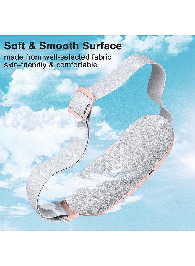 Generic Portable Cordless Heating Pad Electric Waist Belt Device Fast Heating 3 Temperature Modes 4 Vibration Massage Speeds for Back Pain Relief USB Charging Belly Heating Pad for Girls and Women  - Image 2