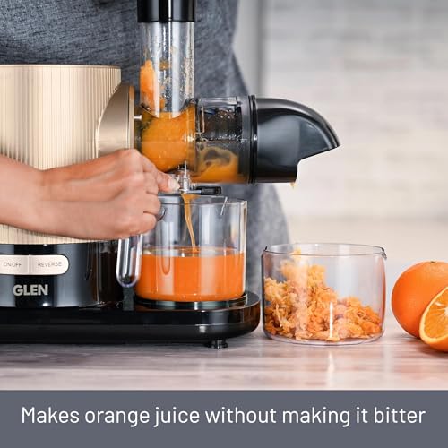 Glen Cold Press Juicer For Home | High Nutrition | Slow Juicer Machine With 87 RPM| Ideal For Fruits, Vegetables | 150W Power | High Yield Juicer | Easy to Clean | Anti-Drip Lever | Reverse Function - Image 2