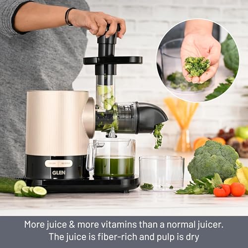 Glen Cold Press Juicer For Home | High Nutrition | Slow Juicer Machine With 87 RPM| Ideal For Fruits, Vegetables | 150W Power | High Yield Juicer | Easy to Clean | Anti-Drip Lever | Reverse Function - Image 4