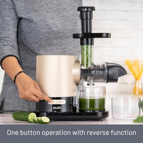 Glen Cold Press Juicer For Home | High Nutrition | Slow Juicer Machine With 87 RPM| Ideal For Fruits, Vegetables | 150W Power | High Yield Juicer | Easy to Clean | Anti-Drip Lever | Reverse Function - Image 3