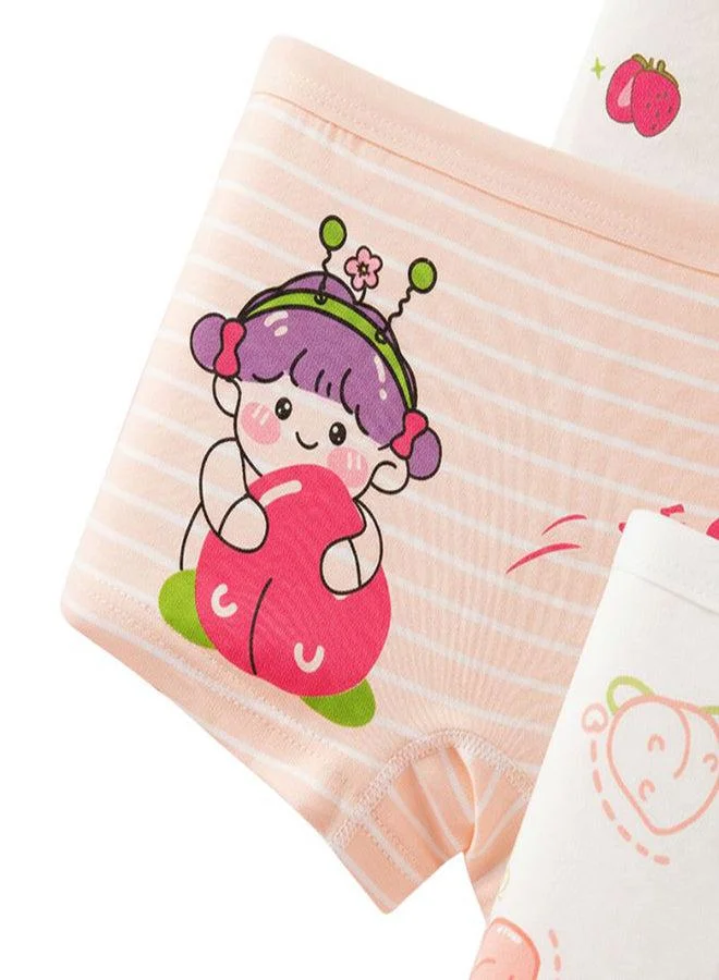 babyqlo Girls Cotton Fruit Print Briefs Pack of 4