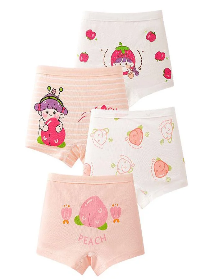 babyqlo Girls Cotton Fruit Print Briefs Pack of 4