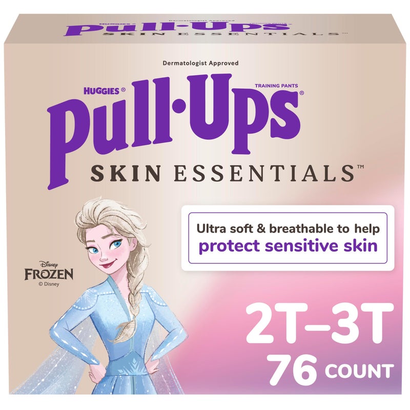 Pull-Ups Girls' Skin Essentials Potty Training Pants, Training Underwear, 2T-3T (16-34 lbs), 76 Ct - Image 1
