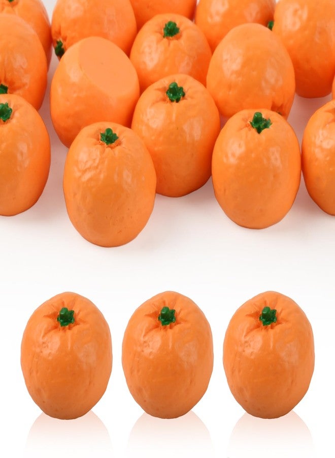 Luckforest Miniature Artificial Oranges, 15 Pcs Resin Simulation Oranges Artificial Mini Fruits for Home Mini Kitchen Cabinet Props DIY Crafts Decor - Image 1