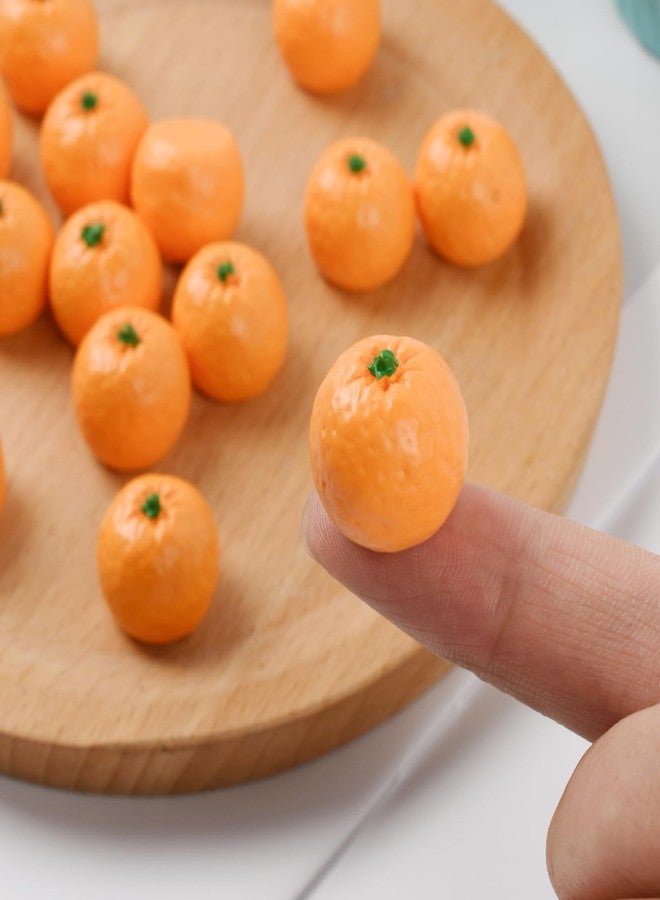 Luckforest Miniature Artificial Oranges, 15 Pcs Resin Simulation Oranges Artificial Mini Fruits for Home Mini Kitchen Cabinet Props DIY Crafts Decor - Image 5