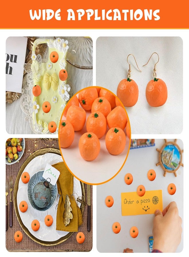Luckforest Miniature Artificial Oranges, 15 Pcs Resin Simulation Oranges Artificial Mini Fruits for Home Mini Kitchen Cabinet Props DIY Crafts Decor - Image 4