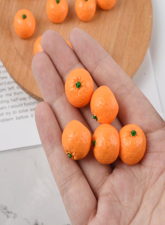 Luckforest Miniature Artificial Oranges, 15 Pcs Resin Simulation Oranges Artificial Mini Fruits for Home Mini Kitchen Cabinet Props DIY Crafts Decor - Image 2