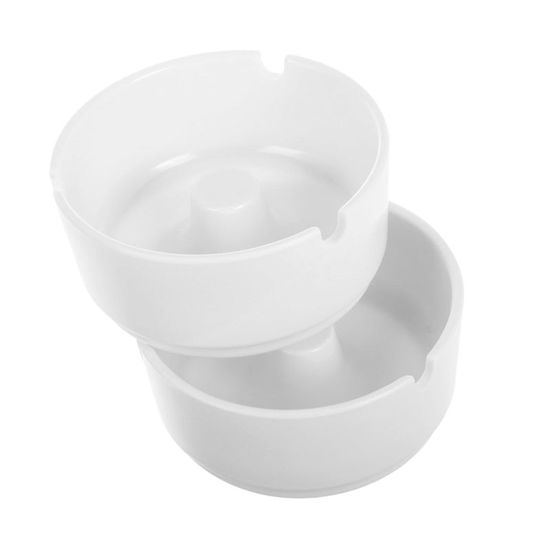 2 Pack Round Ashtray Easy to Clean Versatile for Home Office Patio Smoking Accessories - Image 2