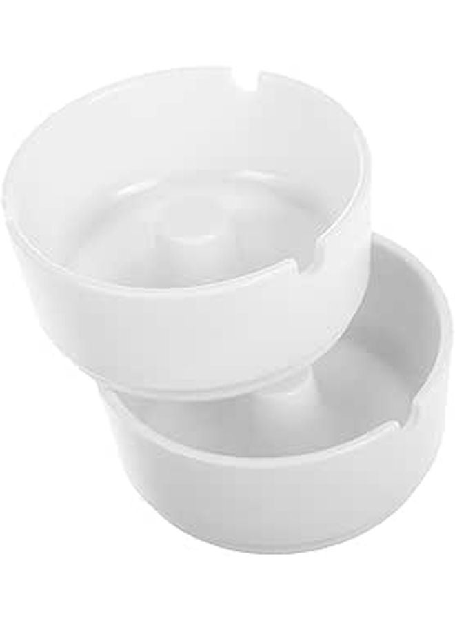 2 Pack Round Ashtray Easy to Clean Versatile for Home Office Patio Smoking Accessories - Image 1
