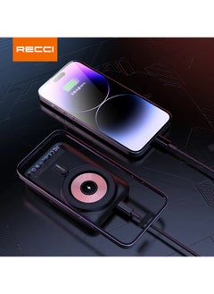 Recci 10000mAh Magnetic Wireless Power Bank With Stand Type-C PD20W Fast Charging External Spare Battery For iPhone  - Image 2
