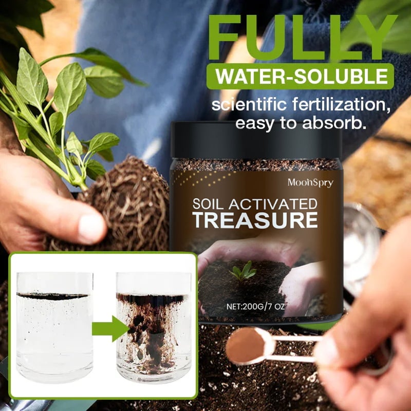 MOONSPRY Soil Activated Treasure,200g,Liquid Fertilizer for Indoor & Outdoor Plants for Raised Garden Beds - Image 2