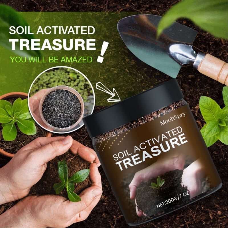 MOONSPRY Soil Activated Treasure,200g,Liquid Fertilizer for Indoor & Outdoor Plants for Raised Garden Beds - Image 1