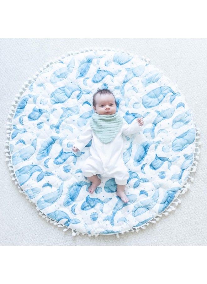 Crane BABY Soft Muslin Baby Bib Set Adjustable And Absorbent Bandana Style Bibs For Boys And Girls River 3 Piece 18.5” X 9”  - Image 4