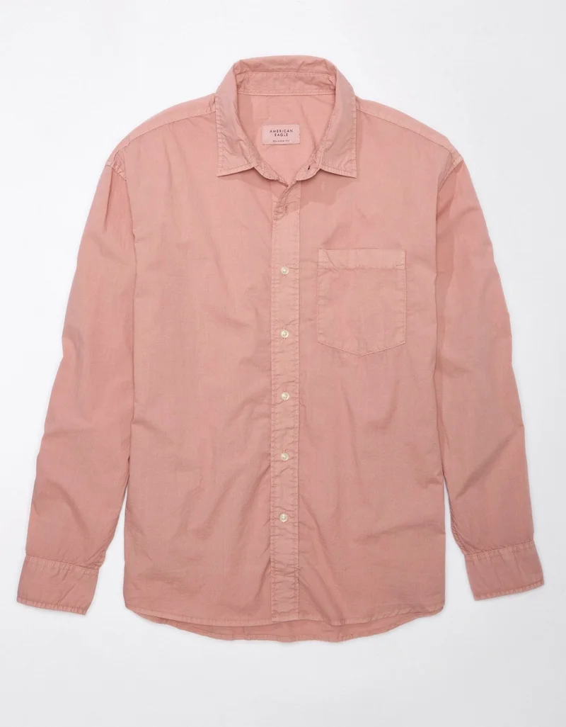 American Eagle AE Everyday Poplin Button-Up Shirt