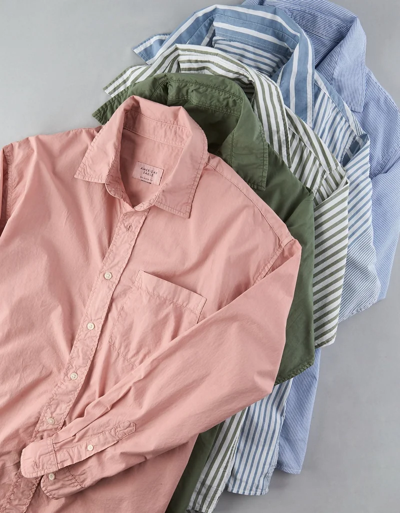 American Eagle AE Everyday Poplin Button-Up Shirt