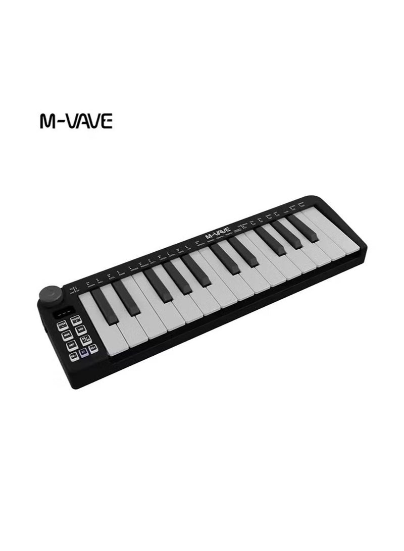 M-vave SMK-25 Mini MIDI Keyboard 25 Velocity-sensitive Keys Support Wireless / USB Connection - Image 3