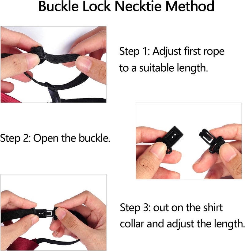 Sucrain 5pcs Boy's Necktie Pre-tied Adjustable Neck Strap Tie for Wedding Graduation School Uniforms - Image 5