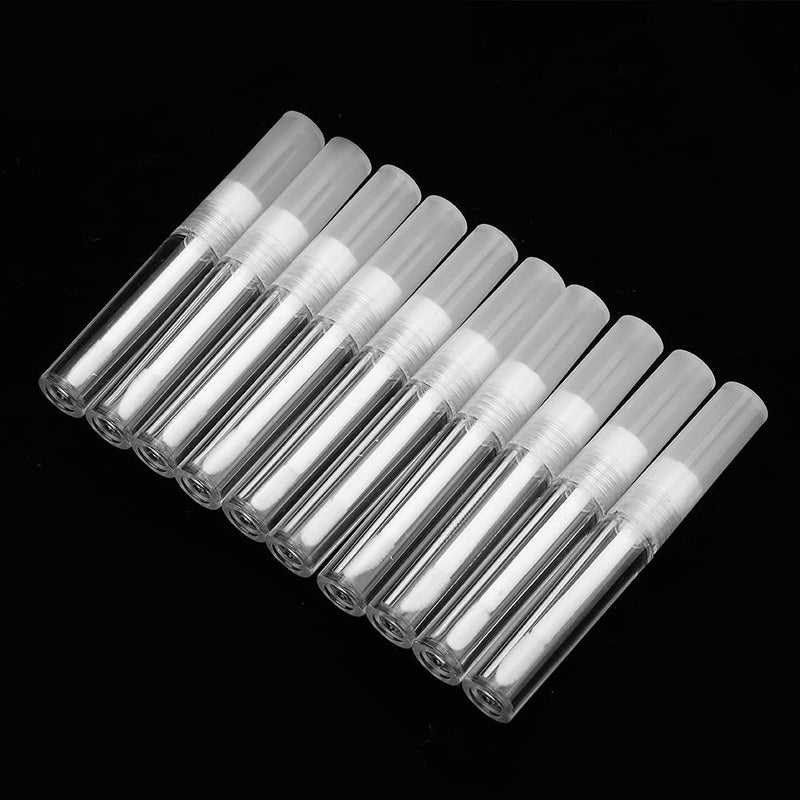 Refillable Lip Gloss Bottle, Empty Lip Oil Tube Container, 50pcs DIY Makeup Tool with Soft Lip Brush, Transparent 1.3ml Plastic Bottles for Lip Gloss, Lip Dye Fluid Storage - Image 4