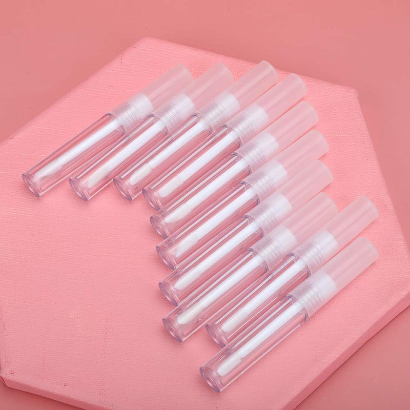 Refillable Lip Gloss Bottle, Empty Lip Oil Tube Container, 50pcs DIY Makeup Tool with Soft Lip Brush, Transparent 1.3ml Plastic Bottles for Lip Gloss, Lip Dye Fluid Storage - Image 2