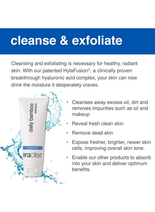 eraclea Daily Bamboo Exfoliant Exfoliating Face Wash With Lactic Acid And Hyaluronic Acid. Removes Oil Impurities And Makeup To Reveal Radiance Even Tone And Texture For All Skin Types (4 Fl Oz) - Image 5