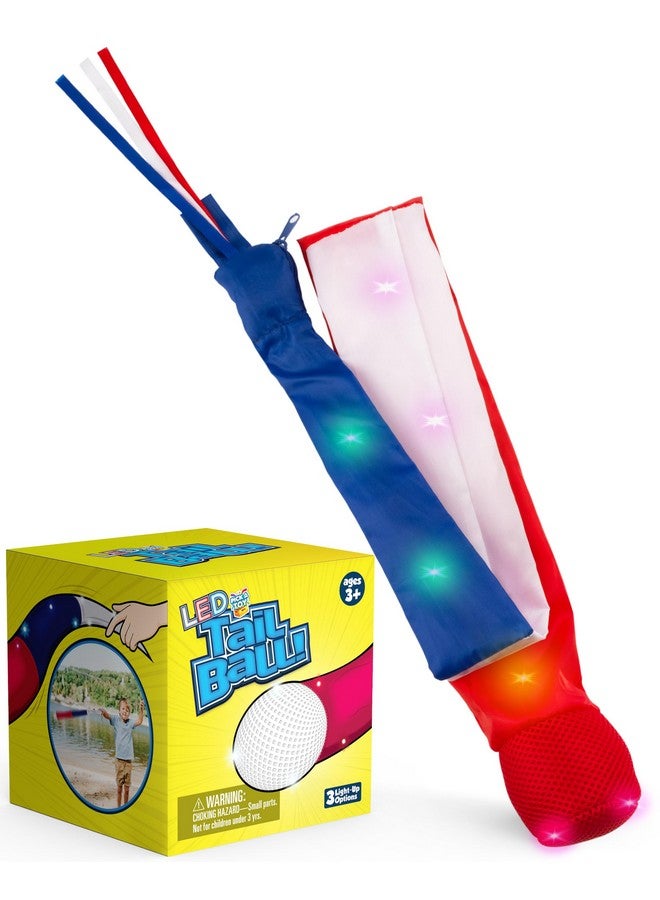 PICK A TOY Outdoor Throw and Catch Light Up Ball Games -Kids Sports Ball & LED Tail Glow at Night - Play in The Dark - Fun Throwing Toys for Kids & Adults, Boys & Girls - Image 1