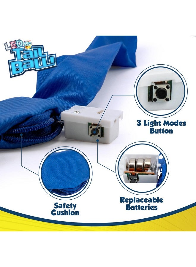 PICK A TOY Outdoor Throw and Catch Light Up Ball Games -Kids Sports Ball & LED Tail Glow at Night - Play in The Dark - Fun Throwing Toys for Kids & Adults, Boys & Girls - Image 3