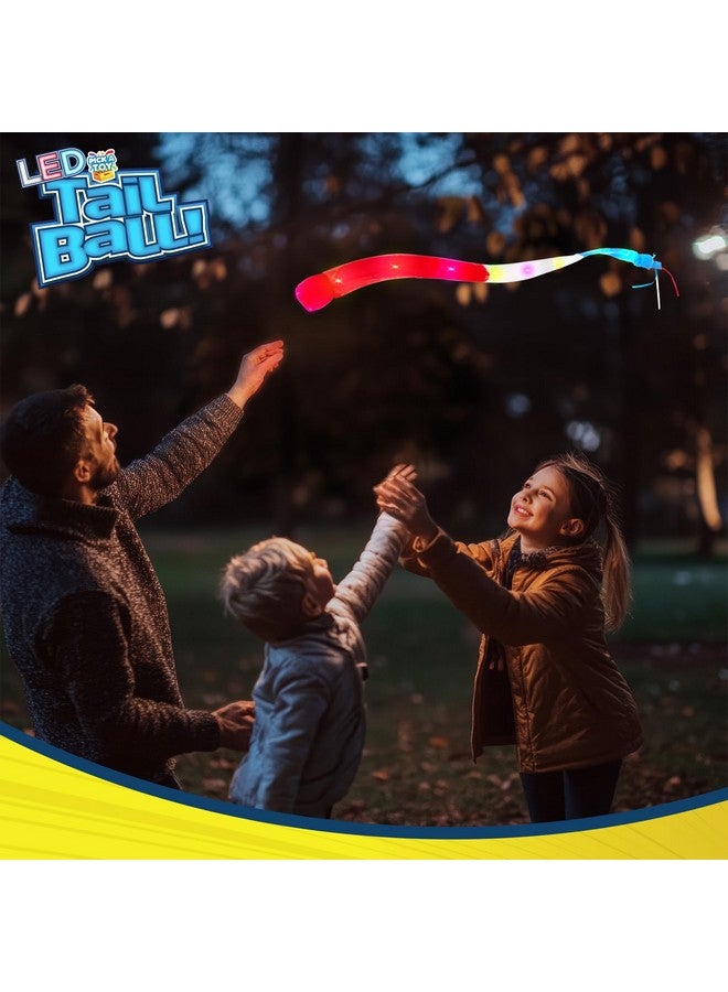 PICK A TOY Outdoor Throw and Catch Light Up Ball Games -Kids Sports Ball & LED Tail Glow at Night - Play in The Dark - Fun Throwing Toys for Kids & Adults, Boys & Girls - Image 5