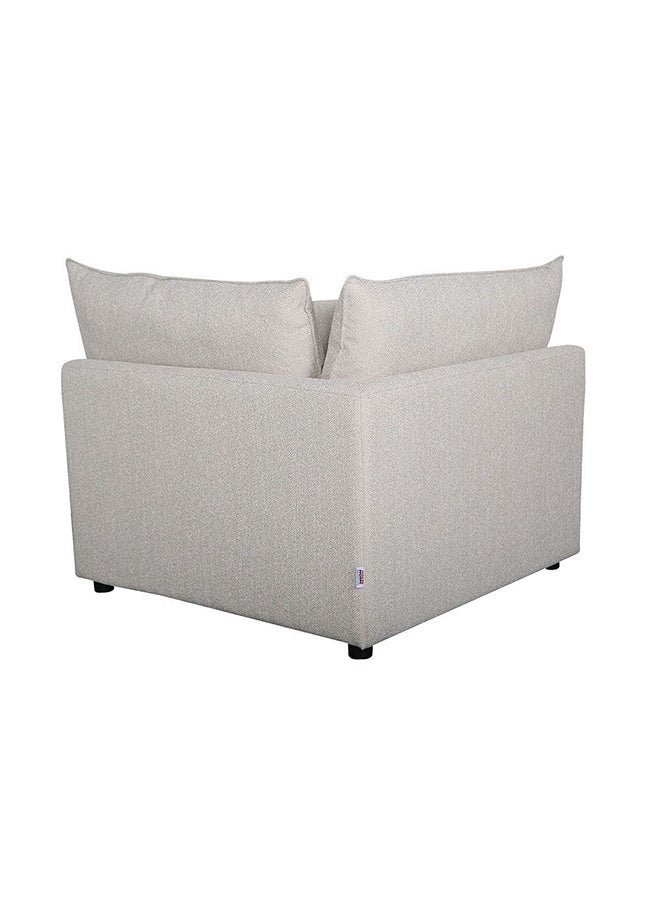 DANUBE HOME Napoleon Corner Fabric Modular Sofa Accent Chair Modern Design One Seat Sofas Comfortable Living Room Seating Furniture For Home L 103 x W 103 x H 91 cm Beige  - Image 2