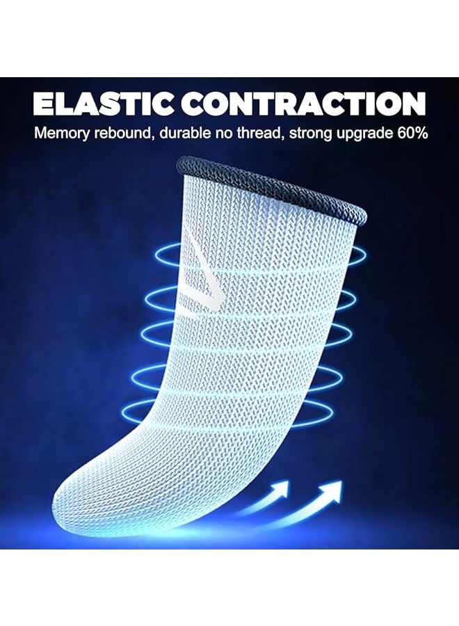 4PCS Gaming Finger Sleeves Silver Fiber, Anti Sweat, Extremely Thin, Breathable Touchscreen dedales Gamer Finger Cover - Image 2