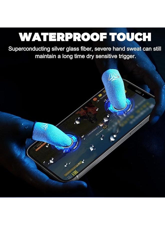 4PCS Gaming Finger Sleeves Silver Fiber, Anti Sweat, Extremely Thin, Breathable Touchscreen dedales Gamer Finger Cover - Image 3