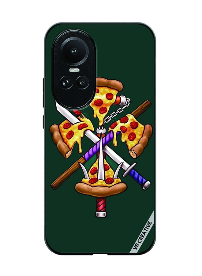 VR CREATIVE Protective Case Cover For Oppo Reno 10 Pro Pizza Sword Design Multicolour - Image 1
