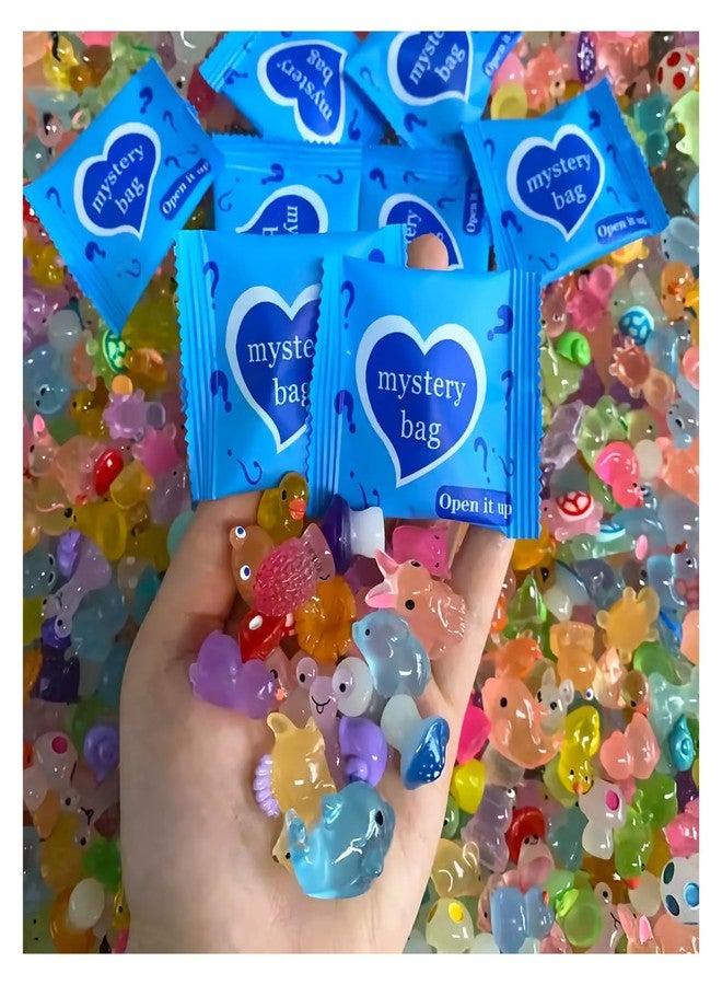 FRAGRANTGARDEN Mini Glow In The Dark Animal Resin Models, Resin Animals Mystery Bags, Individually Wrapped Blind Bags Tiny Animal Figurines, Collectible Mini Animals For Fairy Garden, DIY Crafts (50, animals) - Image 1